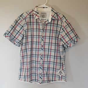 Buffalo David Bitton Plaid Short Sleeve Button Shirt XL